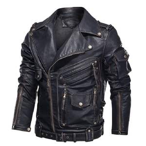 2024 veste en cuir pour hommes ou printemps automne moto Style cuir naturel Slim Fit Biker manteau personnalisé vestes en cuir - Product Image 1
