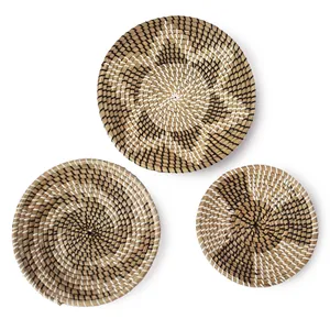 Panier mural bohème en jonc de mer, décoration d'intérieur, décoration murale pour salon - Product Image 1