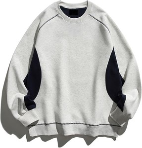 Kivotech เสื้อสเวตเตอร์คอกลมแขนยาวสำหรับผู้ชาย, เสื้อสเวตเตอร์คอกลมแขนยาวทรงโอเวอร์ไซส์ - Product Image 1