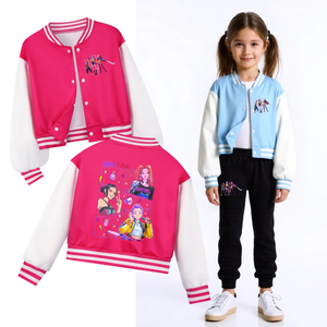 KPop-Ensemble de vêtements pour enfants Huntrix, 2 pièces, uniforme de baseball, tenue de sport style dessin animé, mode pour filles, automne - Product Image 2