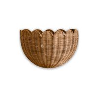 Panier mural en osier fait main, jardinière décorative festonnée pour espaces intérieurs Viettimecraft Wholesale