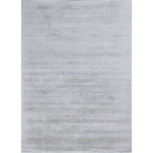 Basis Grey & Black Hand Loom Viscose <b>Rug</b> Solid Color HPV-7020 for Home Use - Product Image 1
