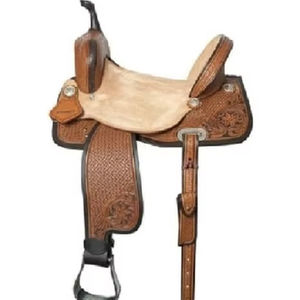 Juego de tachuelas de cuero genuino de primera calidad, monturas de carreras occidentales e inglesas para montar a caballo - Product Image 1