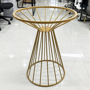 Antique-Style Iron <b>Coffee</b> and Tea <b>Table</b> <b>Legs</b> Gold-Painted Finish Durable and Decorative CHBCF022 - Product Image 3