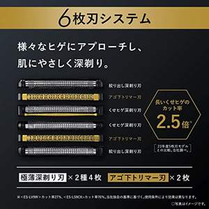 Afeitadora Masculina Modelo 2023, 6 Cuchillas, Limpieza Totalmente Automática, Cargador USB, Estuche de Carga, Motor Lineal Negro, IPX7, Importación Japonesa, 100-240V - Product Image 5