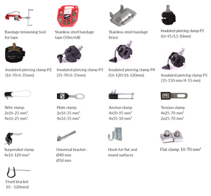 Hot Sale High Quality Front <b>Bracket</b> Installation for Cable From 10 to 120 MM2 Fittings for Self-Supporting Insulated Wires - Product Image 5
