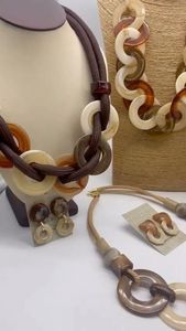 Nouvelle arrivée complexe collier en corne de boeuf de buffle poli Style Animal bijoux en os Design naturel perles femmes filles mariage - Product Image 4
