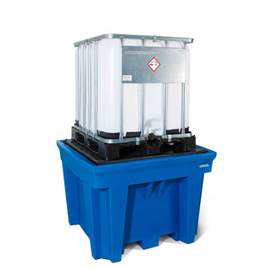 Bacino di contenimento classic-line in polietilene (PE) per 1 IBC, con area di base in PE - Product Image 1