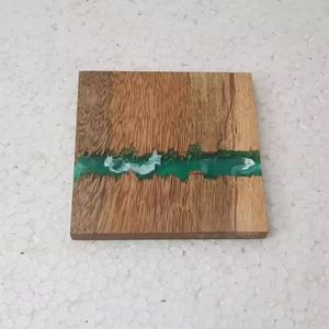 High Quality Home <b>Bar</b> Decoration Coaster for Cup Leaf Coaster Monstera Shaped Square Wooden Resin Pads Accessories Europe Style - Product Image 2