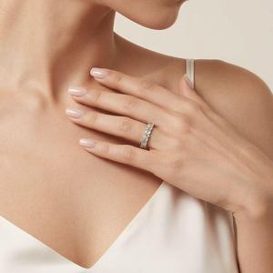 Anillo de boda Jeulia personalizado de doble fila con diseño de ramas y hojas - Product Image 5