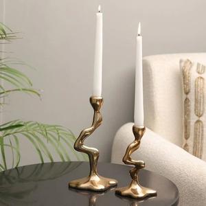 Premium Metal Taper Candle Holder in Black Color for Home Wedding Event Tabletop Lighting Decoration Candle Stand - Product Image 2