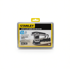 แผ่นขัดแซนด์ดิสก์แบบเวลโคร Stanley ขนาด 125 มม. สำหรับเครื่องขัดแบบวงโคจร แพ็คหลายชิ้น พร้อมข้อต่อแบบเร็วและเม็ดทรายหลากหลายขนาด - Product Image 2