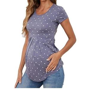 Camiseta de Maternidad de Algodón sin Mangas para Mujer, Lisa, Informal, al por Mayor, Transpirable, Estampada, Personalizada, Holgada, para Lactancia - Product Image 1