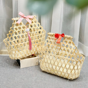 Eco-Friendly <b>Straw</b> BAMBOO GIFT <b>BASKET</b> with Seagrass Eco Packaging for Premium Gift Collections Vietnam Crafts - Product Image 3