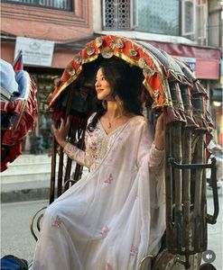 Nuevo conjunto de Fox Georgette Gwon Plazzo y Dupatta, ropa india y pakistaní completamente cosida, lista para usar - Product Image 2