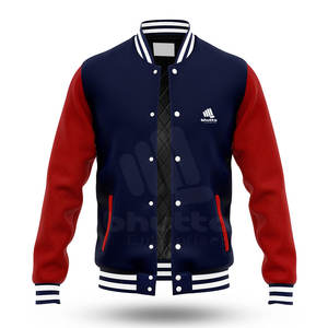 Chaquetas con letras para hombre, ropa cálida de invierno, 100% Lana, con logotipo personalizado - Product Image 1