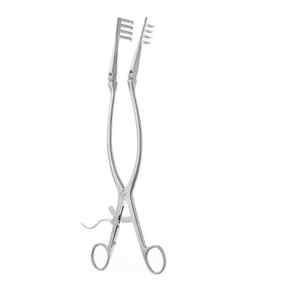 ชุดเครื่องมือในการผ่าตัดแบบแมนนวล Adson retractor ทำจากสเตนเลสเกรด320มม. ที่เก็บด้วยตัวเอง Beckmann retractor สีแดง - Product Image 2