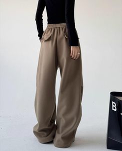 Pantalones Jogger Holgados de Algodón 100% para Mujer, de Cintura Alta con Cordón y Puños en los Tobillos, Estilo Oversize, OEM - Product Image 2