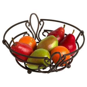 Panier à fruits rond en métal avec structure à flux d'air ouvert qui maintient les fruits frais plus longtemps sans les abîmer rapidement - Product Image 4