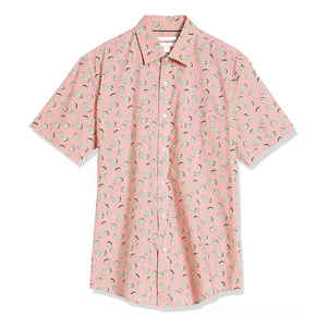 เสื้อฮาวายสำหรับผู้ชายผ้าทอลายทแยงแบบแห้งเร็วและกำหนดเองได้กระดุมปิด100% ผ้าทอลายทแยง - Product Image 1