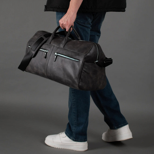 Sac de week-end Reisetasche en cuir véritable haut de gamme sacs de voyage avec fermeture à glissière sac de voyage en cuir de luxe - Product Image 1