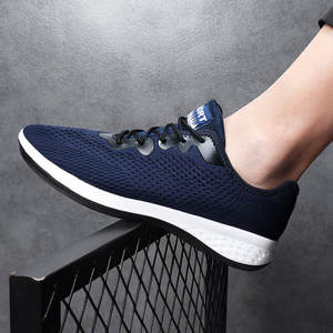 Factory Custom Wholesale <b>Men's</b> Casual Sports <b>Shoes</b> DTY Breathable <b>Lightweight</b> Lining Mesh Lace-up Soft Runners <b>Shoes</b> <b>Men</b> - Product Image 4