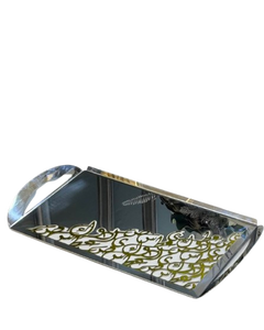 Plateau de service carré en métal écologique avec finition dorée pour servir du thé, du dessert et des chocolats à la maison ou à l'hôtel - Product Image 6