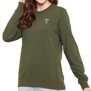 Sudadera con serigrafía de ajuste regular para mujer, las últimas sudaderas de tela de punto informales, ropa de invierno de los fabricantes - Product Image 2