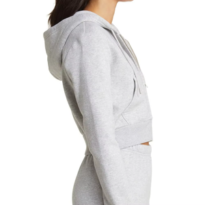 Nouveau sweat-shirt décontracté pour femmes, style streetwear, logo personnalisé, coupe ample, fermeture éclair, uni, doux - Product Image 3