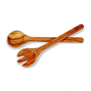 Cuillère en bois avec incrustation de résine, ensemble d'ustensiles en bois faits à la main, 6 pièces avec manche, louche à soupe, ustensiles de qualité - Product Image 3