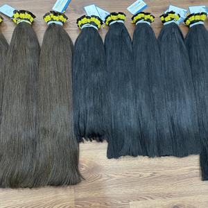 CHAUDE!! Beaucoup de couleurs 100% Remy Extensions de cheveux Cheveux bruts vietnamiens Paquets de gros en vrac Naturel droit Grand Stock Non emmêlé - Product Image 4