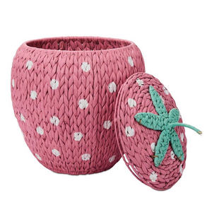 Strawberry <b>Basket</b> Best Selling Bamboo <b>Seagrass</b> <b>Storage</b> <b>Basket</b> with Lining - Product Image 1