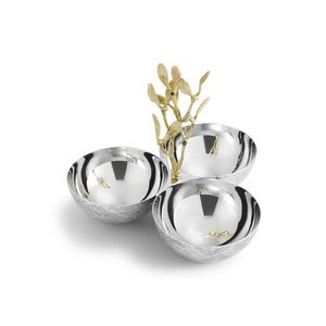 Luxury <b>Dessert</b> Chocolates 6 Pcs <b>Bowl</b> <b>Sets</b> Metal Stainless Steel <b>Bowl</b> with Base Metal Leaf Decorative <b>Bowl</b> for Table Hotels - Product Image 4