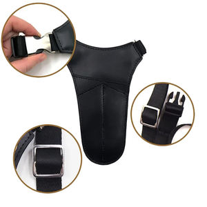 Tijera de cuero real para peluquero, funda triangular para peluquería, soporte para bolsa - Product Image 4