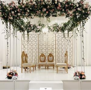 Décoration murale de bougie carrée dorée scintillante de style vintage occidental pour mariage, avec couleur et taille personnalisées - Product Image 5