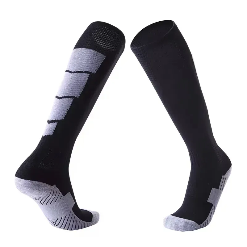 Chaussettes de football colorées pour hommes et femmes Bas de compression Chaussettes hautes de football