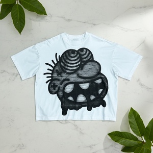 เสื้อยืดคอตตอน 100% จากโรงงาน พิมพ์ลายกราฟิกแบบกำหนดเอง เสื้อยืดโอเวอร์ไซส์ ไซส์พลัส สำหรับผู้ชาย เสื้อยืดหรูหรา - Product Image 2
