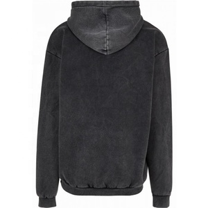 Sweat-shirt à capuche tendance pour homme, personnalisé OEM, effet délavé, 100 % coton, coupe oversize, en polaire, avec poche brodée en relief, collection hiver 2024 - Product Image 2