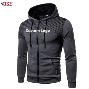 Sudadera con capucha y cremallera de forro polar suave y grueso para hombre, básica y lisa, de VIKY INDUSTRIES - Product Image 4