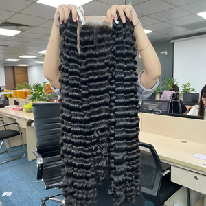 Vente en gros de cheveux humains vierges à 100%, cuticules alignées, vague lâche, trame unique, qualité 10A, cheveux vietnamiens, extensions de tissage - Product Image 1