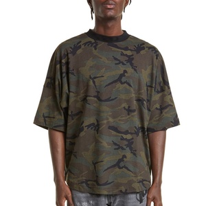 เสื้อยืดโอเวอร์ไซส์สำหรับผู้ชายผ้าคอตตอนแขนสั้นระบาย100% เป็นมิตรกับสิ่งแวดล้อมผลิตใหม่ออกแบบได้ตามต้องการ - Product Image 1