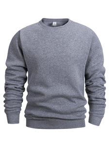 Unisex Premium nuevo diseño Casual hombres camisas 100% algodón orgánico cuello redondo sudaderas personalizado transpirable dolor hombres sudadera - Product Image 3