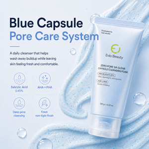 OEM ODM Marque Privée Acide Hyaluronique Acide Salicylique Crème Capsule <span class=keywords><strong>Mousse</strong></span> <span class=keywords><strong>Nettoyante</strong></span> Nettoyant Pores en Profondeur AHA PHA Nettoyant <span class=keywords><strong>Visage</strong></span> Tous Types de <span class=keywords><strong>Peau</strong></span> - Product Image 4
