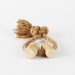 Eco Friendly Coffee Wood Circle Tug Dog Toy Made By Vietnam Manufacturer, Durable Tug Design For Chewing And Interactive Play - Product Image 1