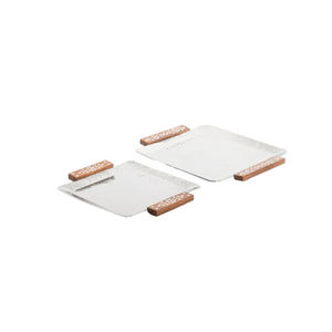 Fabuleux plateaux de service en chocolat martelé de différentes tailles Idéal pour les collations Dates Mariage élégant et plateau de nourriture décoratif - Product Image 6