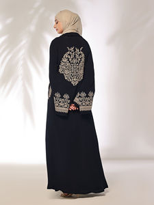 Long Sleeve Plus Size Solid Color Casual Abaya Custom Color <b>Islamic</b> <b>Clothing</b> Hijab Women Spring High-quality OEM - Product Image 4