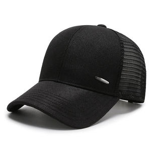 Gorras Deportivas de Malla de Alta Calidad, Gorras de Béisbol para Hombre, Venta al por Mayor, Gorra Trucker Vintage de 6 Paneles Negra para Hombre, Verano - Product Image 4