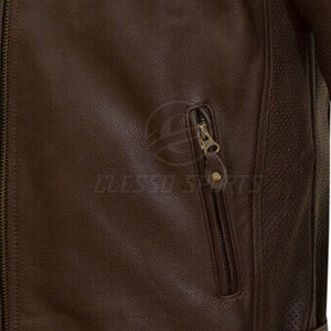 Blouson en cuir pour homme, style moto, pour motard - Product Image 3