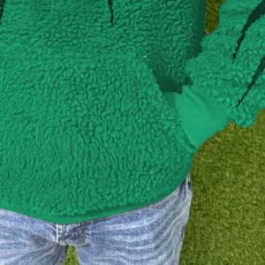 Sweatshirts à capuche en polaire Sherpa pour hommes, pull en fourrure épaisse et épaisse avec motif 3D, sweatshirts en coton mélangé pour l'hiver, nouvel arrivage - Product Image 5