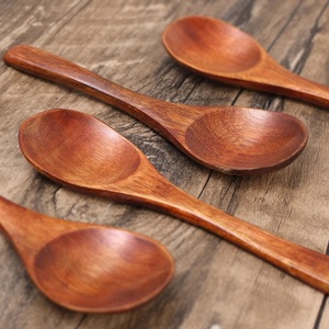 Juego de cucharas de utensilios de cocina ecológicos clásicos de madera de bambú - Product Image 6